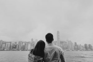 Couple looking at the sea